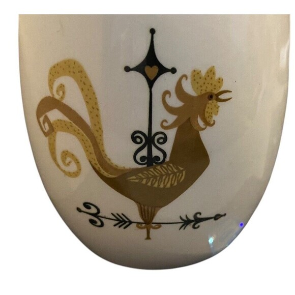 Vintage Retro Mid Century Edwin Knowles Rooster Weathervane Sipper Cup - Picture 2 of 6